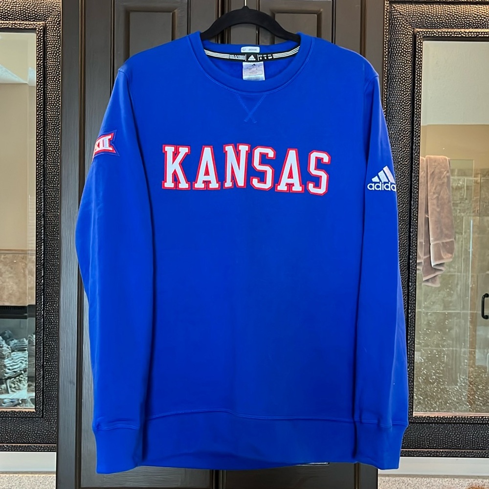 Men’s adidas KU Crewneck MEDIUM- NWOT